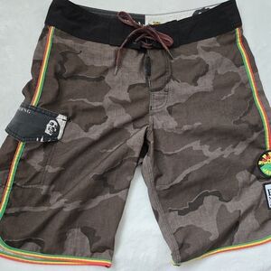 Men's Billabong Bob Marley Camouflage Board Shorts with Rasta Accents